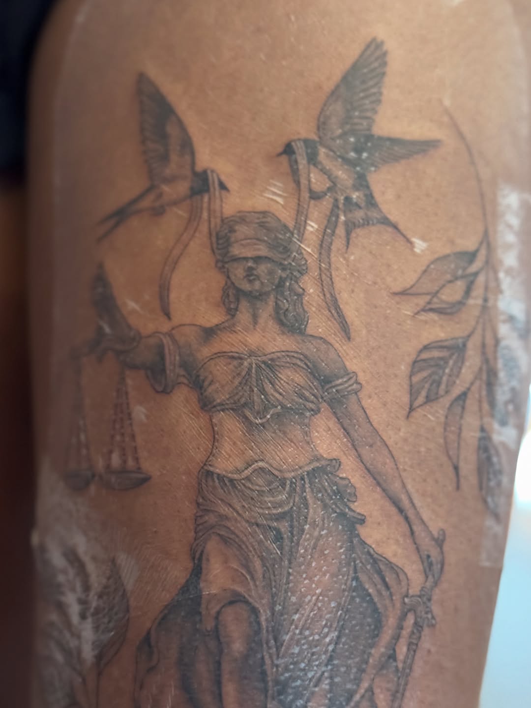 Tattoo by @inkdbyjasmine — black_and_grey, realism