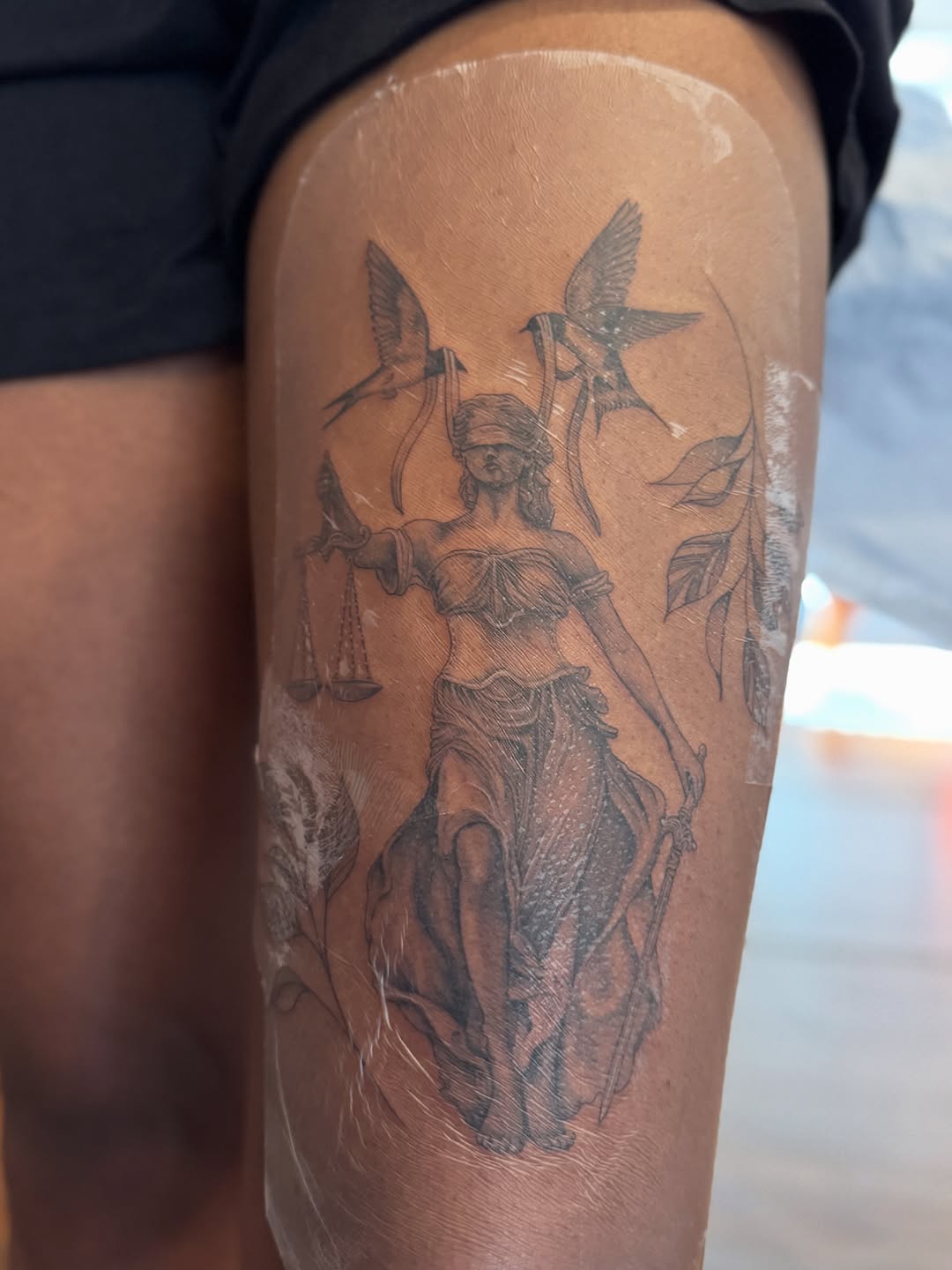 Tattoo by @inkdbyjasmine — black_and_grey, realism