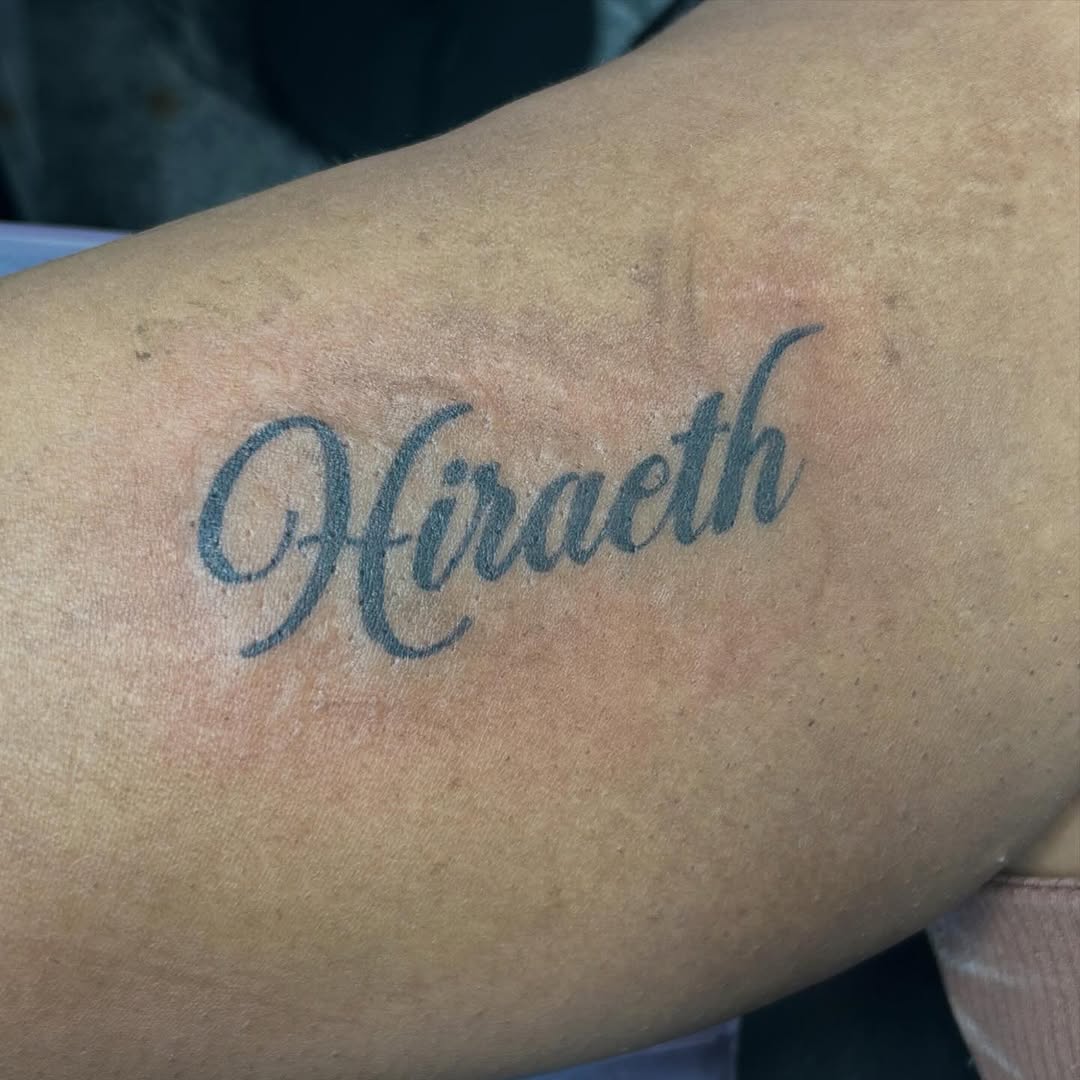 Tattoo by @inkedbybrice — lettering_script, fine_line