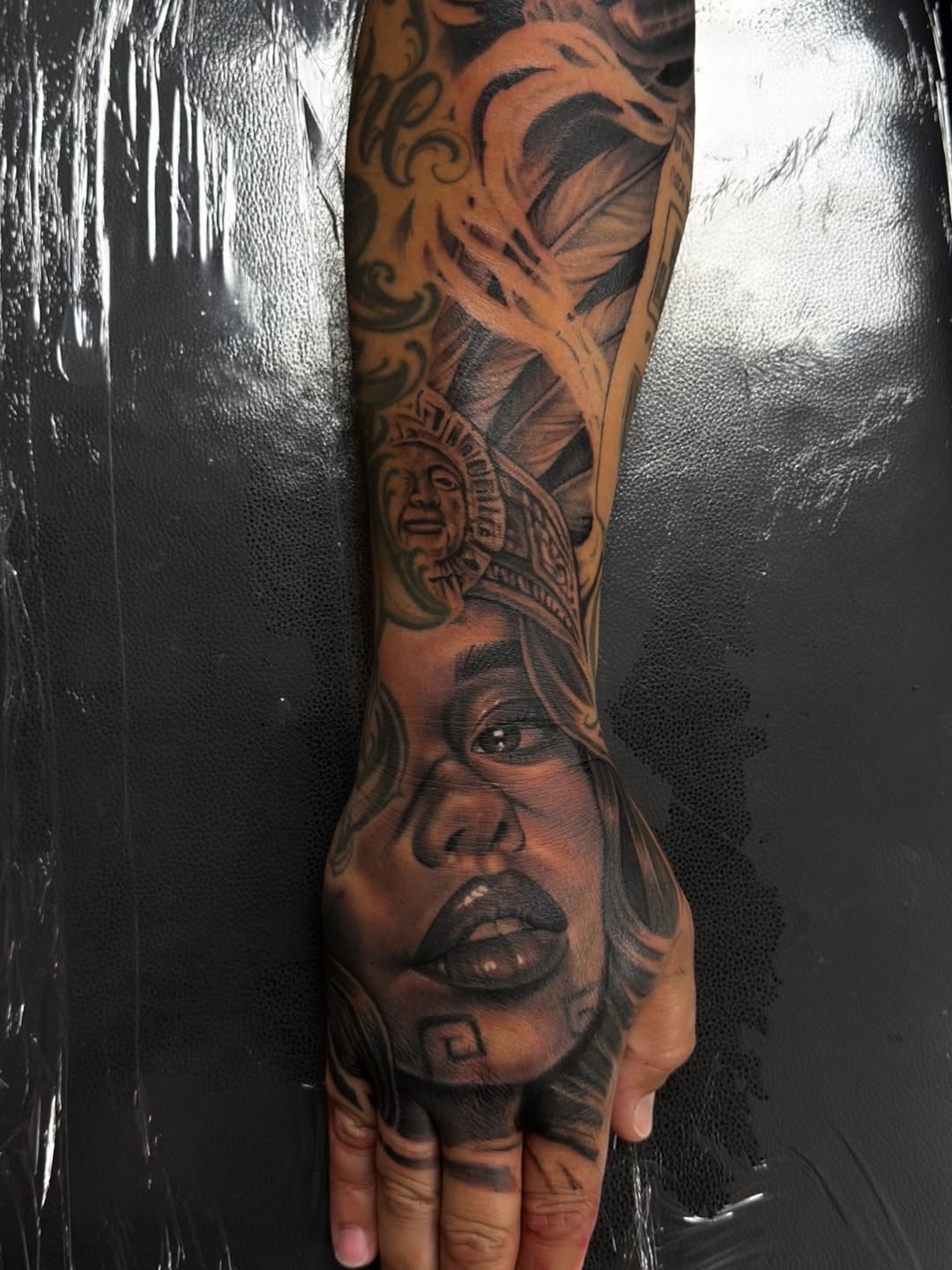 Tattoo by @richie_moreno_tattoo — black_and_grey, realism
