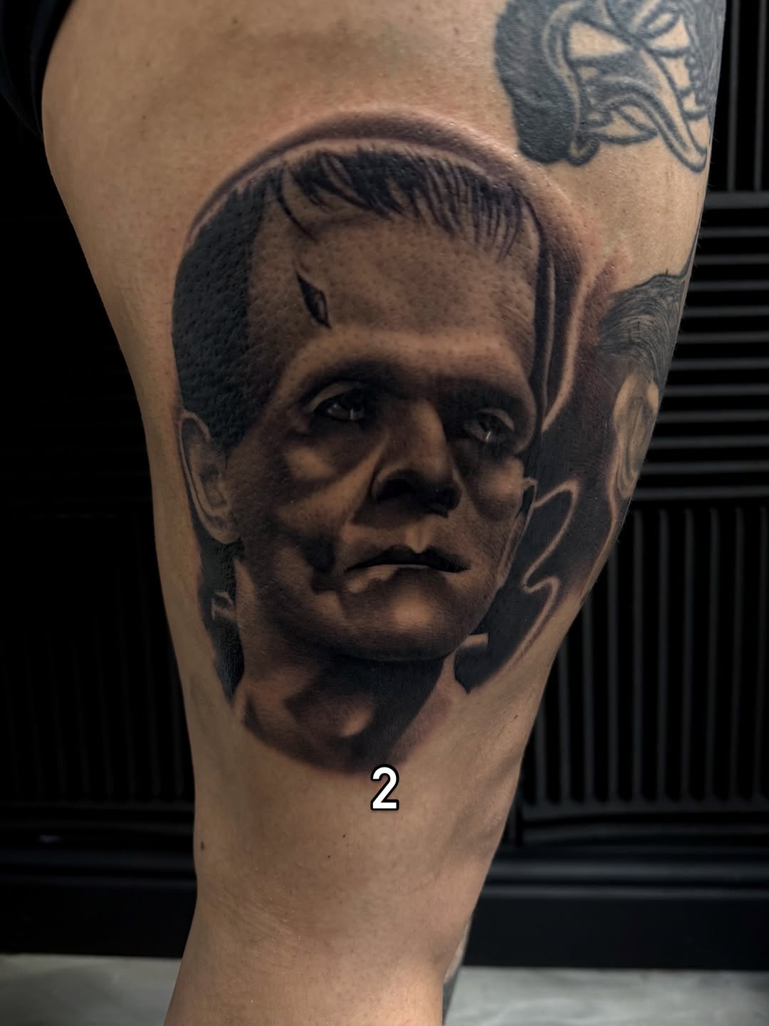 Tattoo by @the_horrordude — realism, black_and_grey