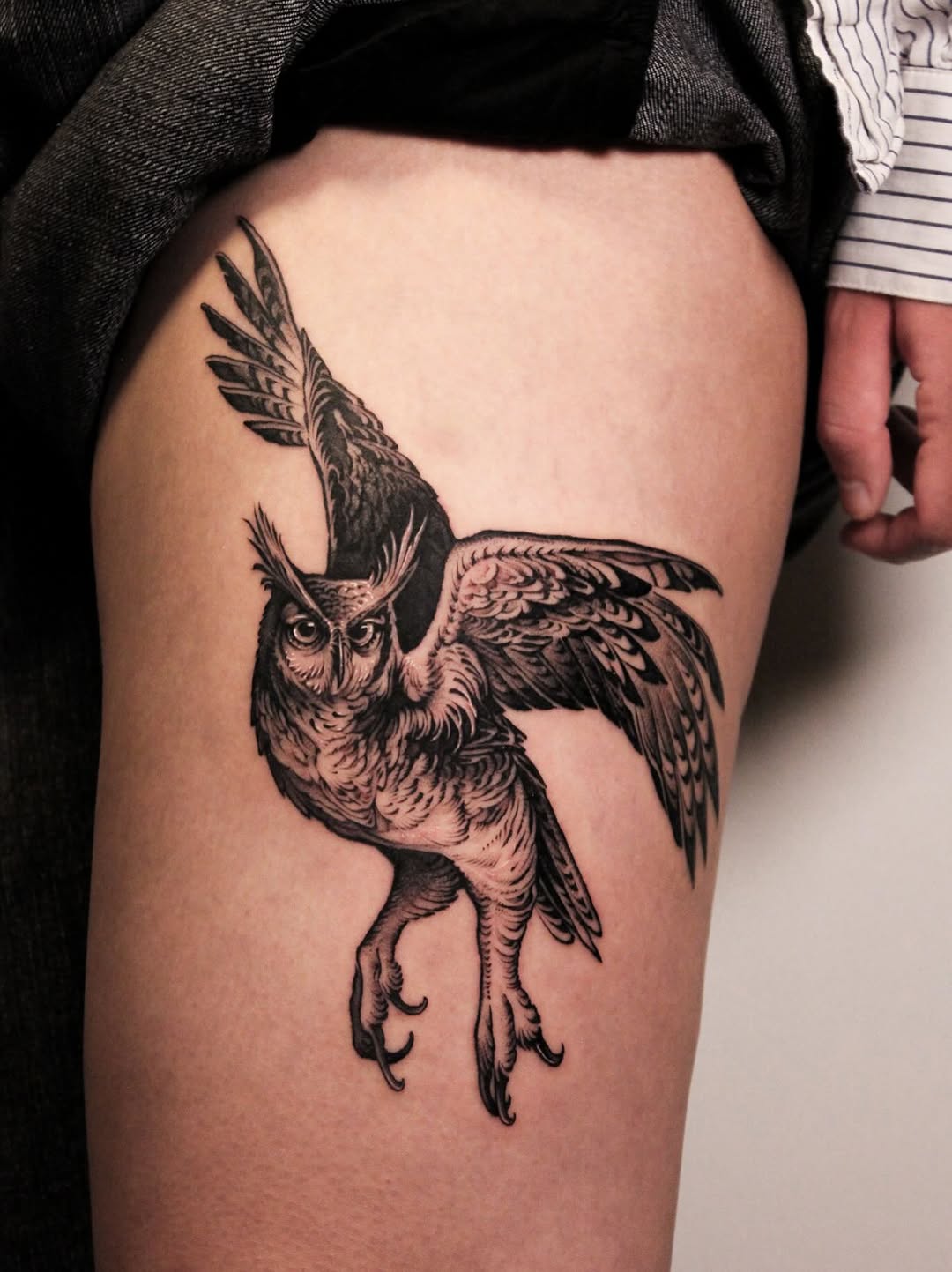 Tattoo by @wooleh__ — realism, black_and_grey