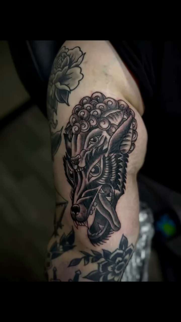 Tattoo by @itsmikachutattoos — black_and_grey, realism