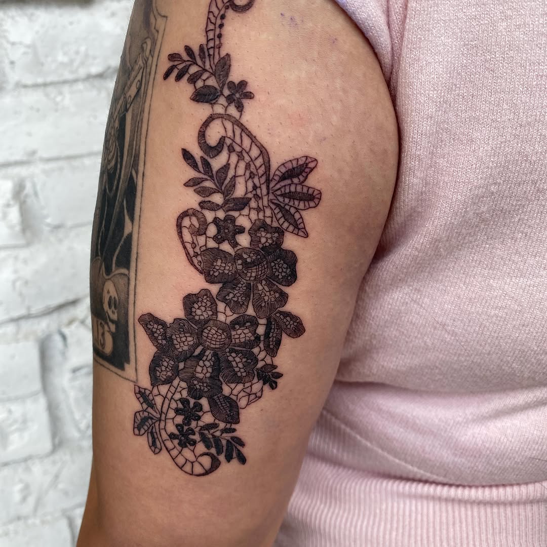 Tattoo by @supercutetattoo — blackwork, ornamental