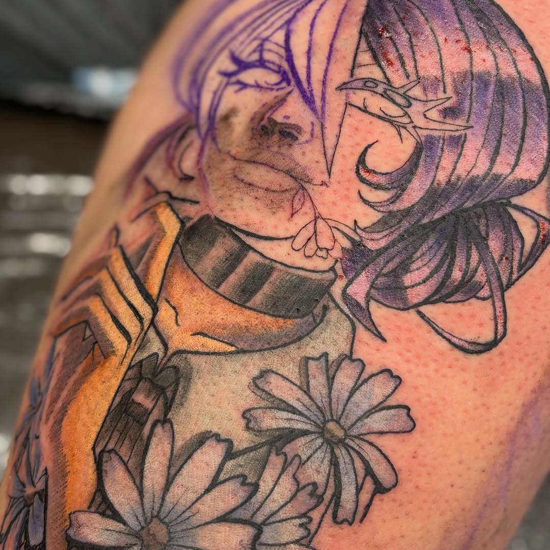 Tattoo by @gabbygoodarts — illustrative, anime