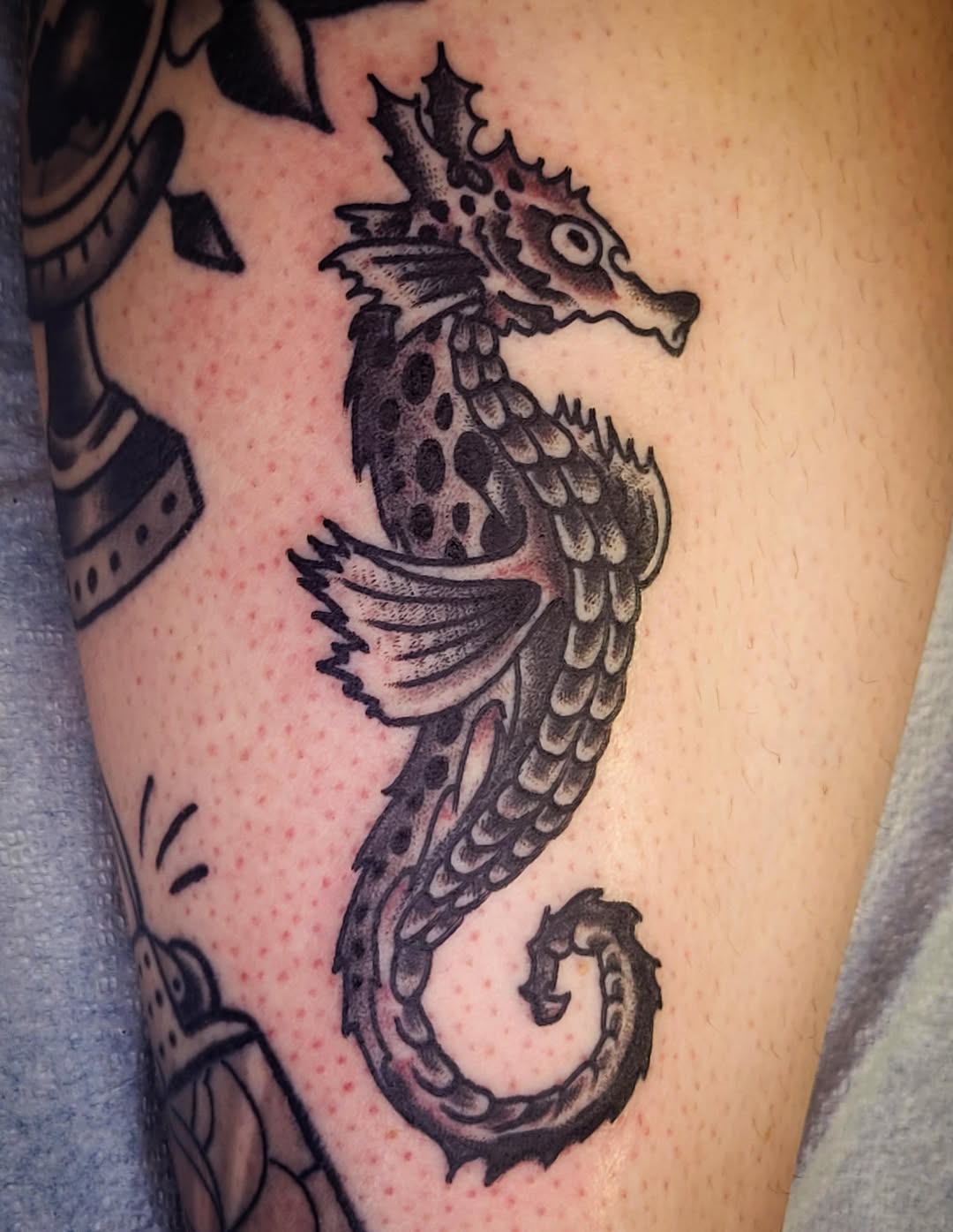Tattoo by @joeandbadger — american_traditional, black_and_grey