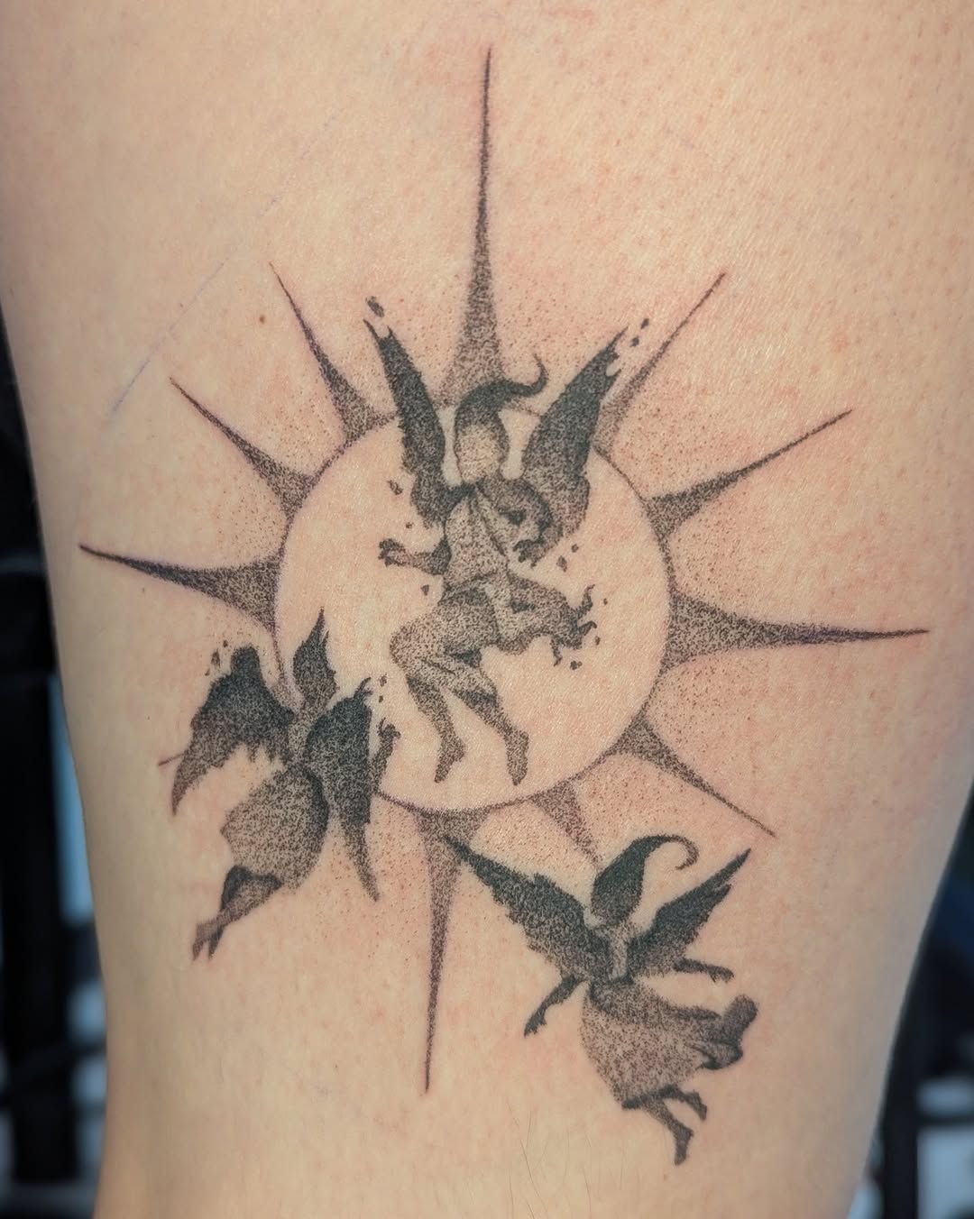 Tattoo by @mythic.cryptid — dotwork