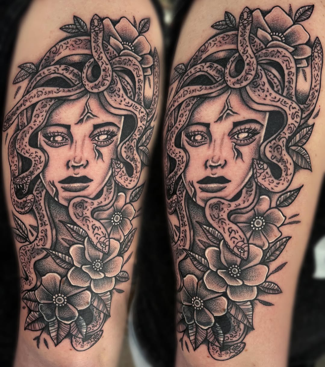 Tattoo by @avabradysart — black_and_grey