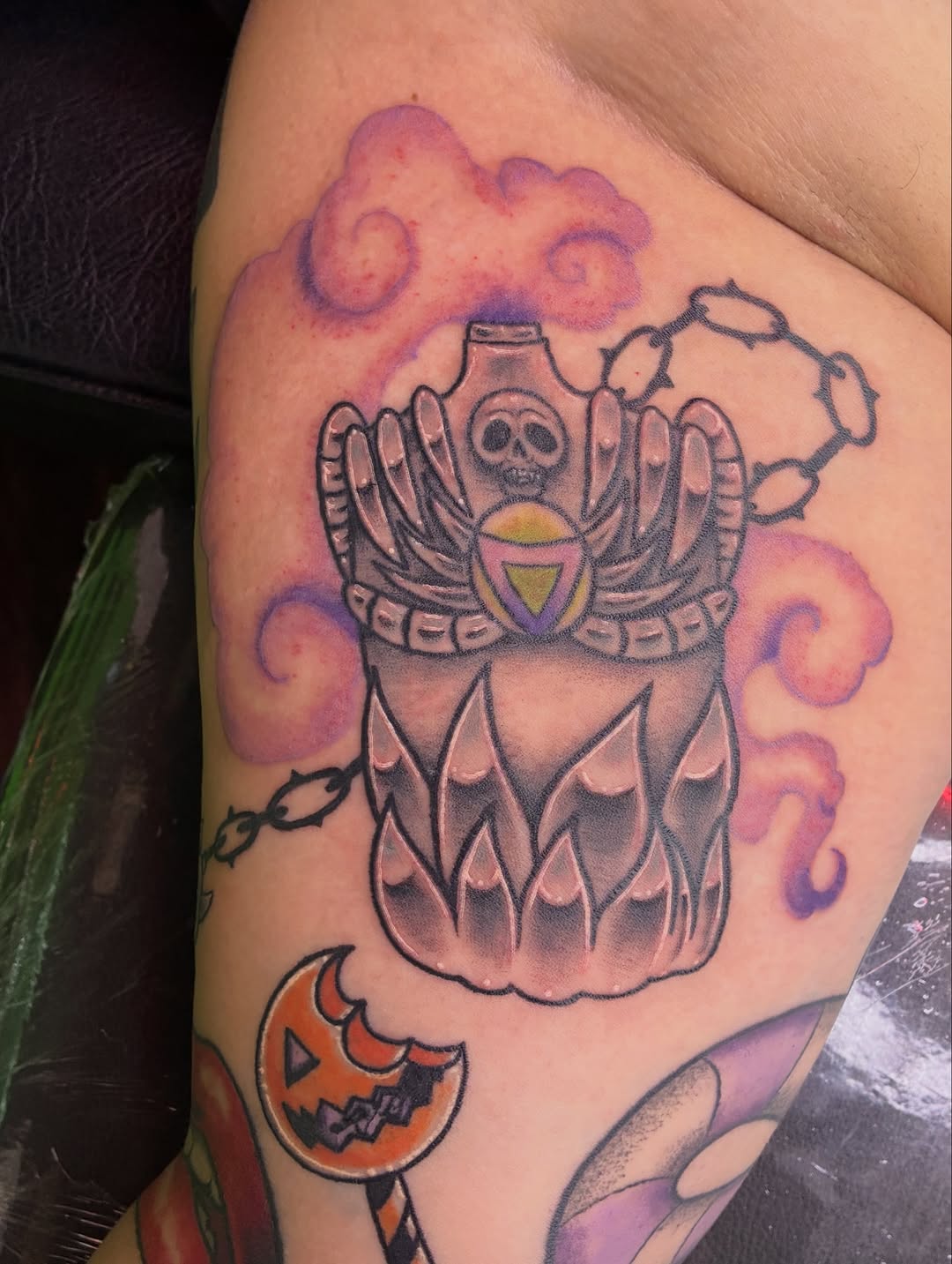 Tattoo by @elliotjayetattoos — new_school, chicano