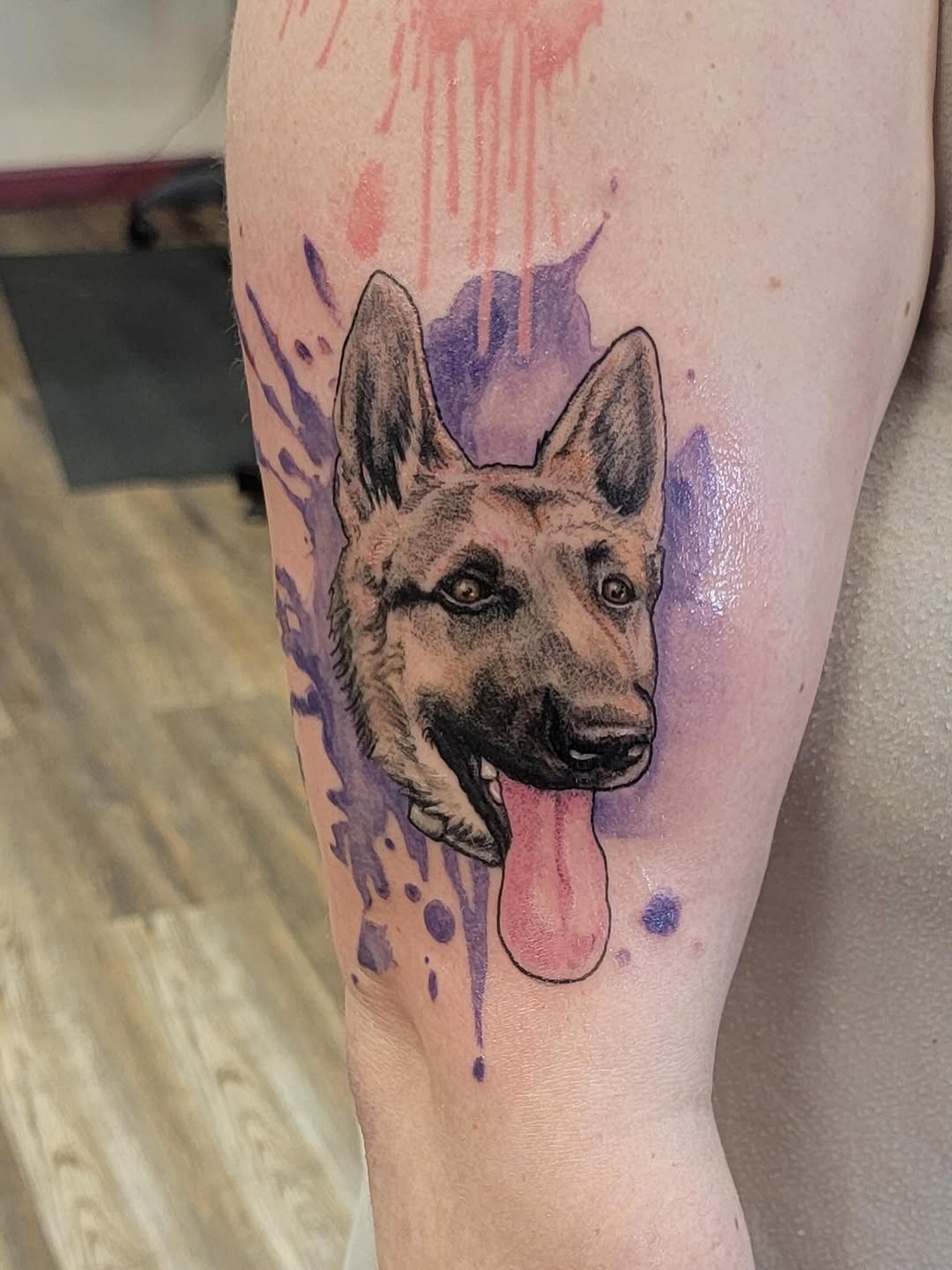 Tattoo by @hatchetfoot_art — realism, watercolor