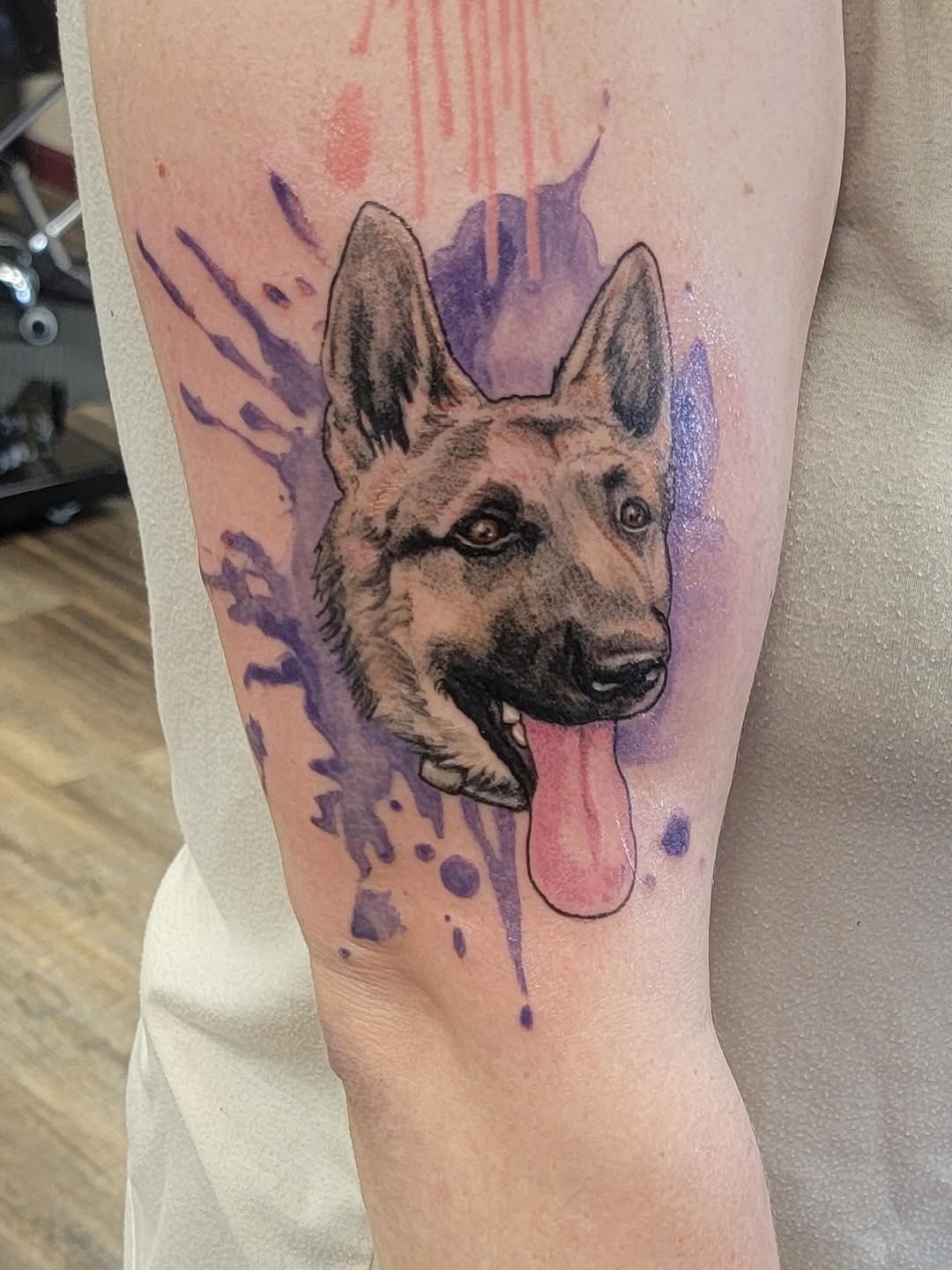 Tattoo by @hatchetfoot_art — realism, watercolor