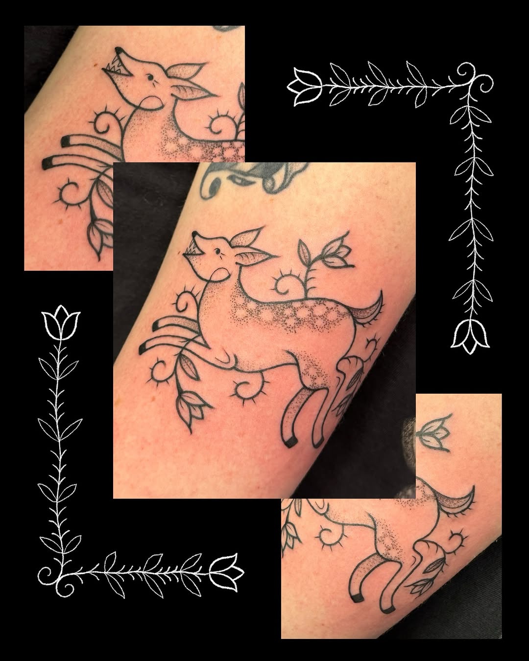 Tattoo by @yukcon_tt — illustrative, dotwork