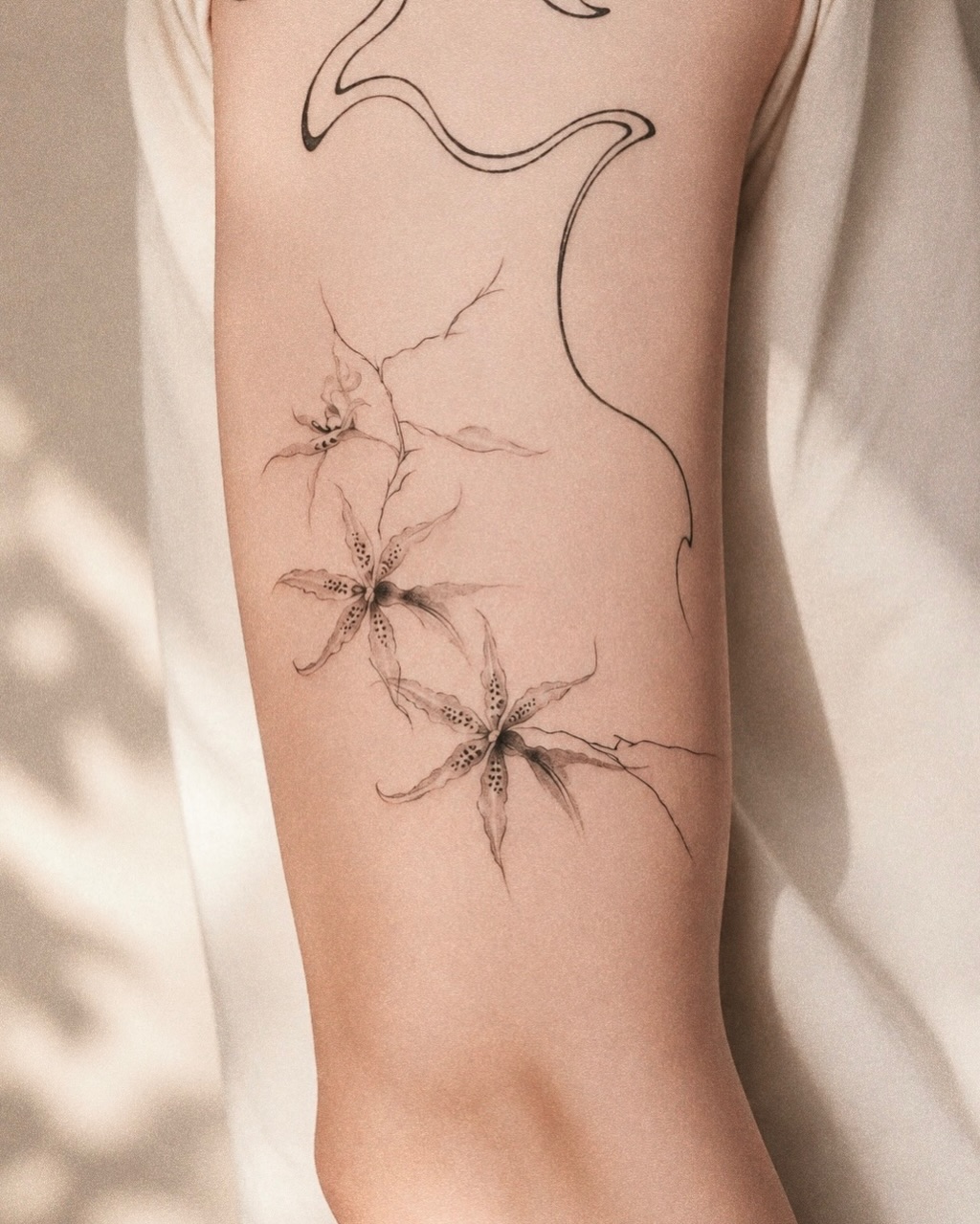 Tattoo by @ian.tattt — fine_line, black_and_grey