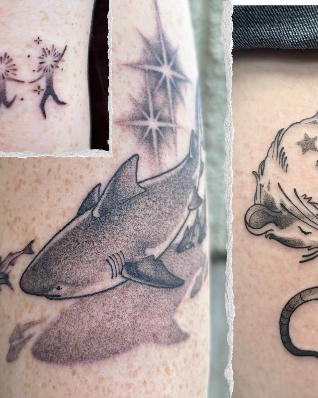 Tattoo by @vang.studio — illustrative, dotwork