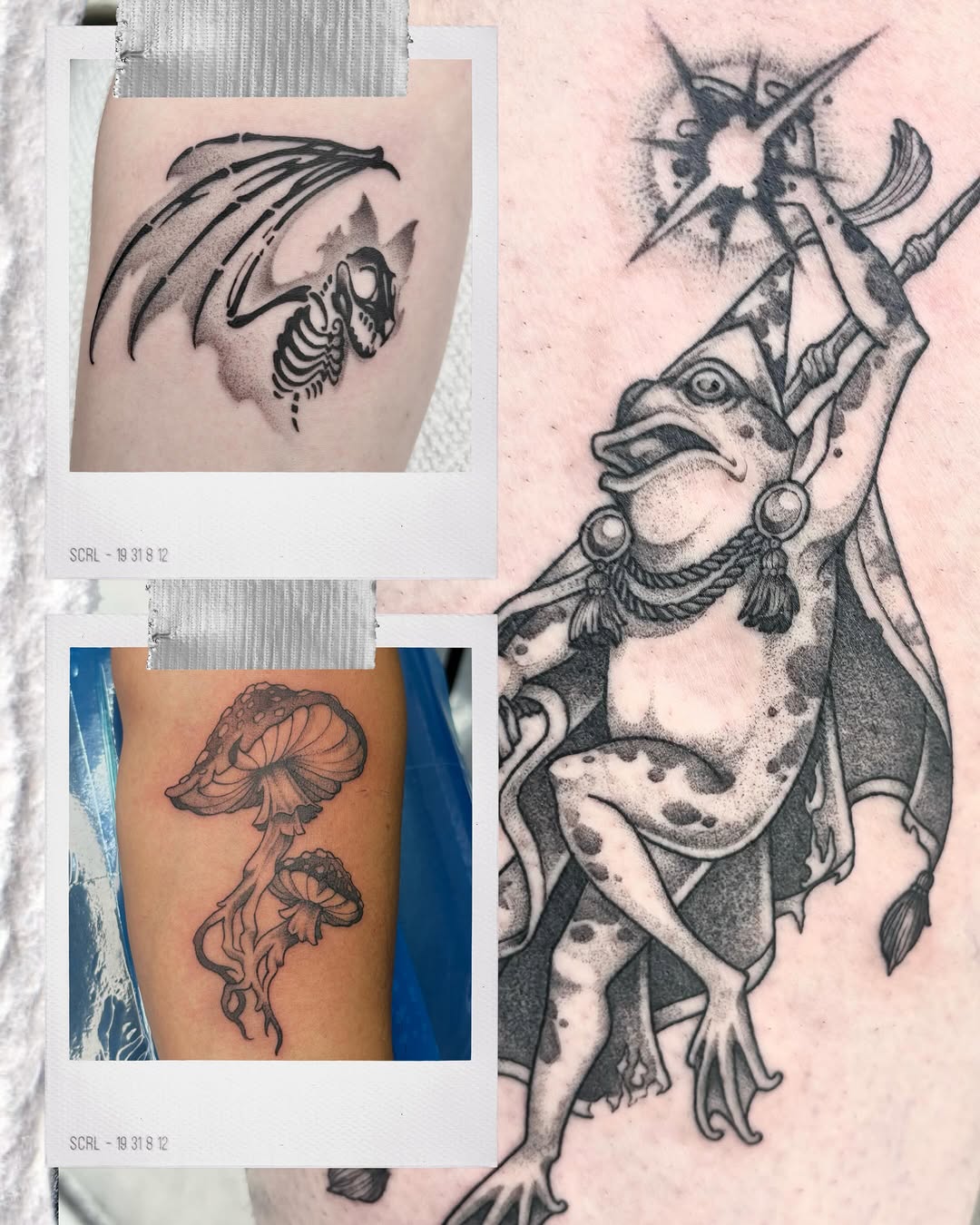 Tattoo by @vang.studio — illustrative, dotwork