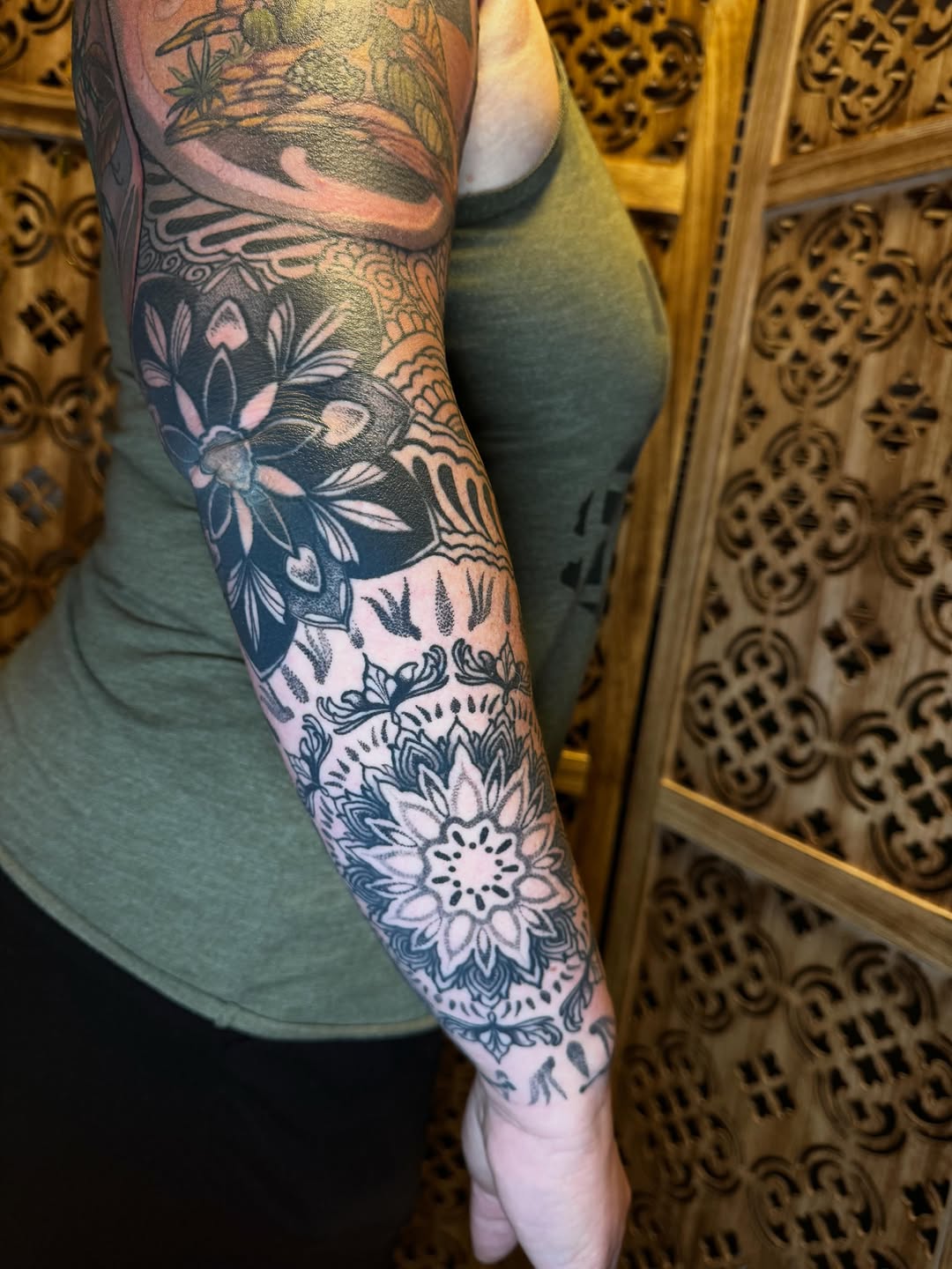 Tattoo by @keishanicole.tattoo β black_and_grey, ornamental
