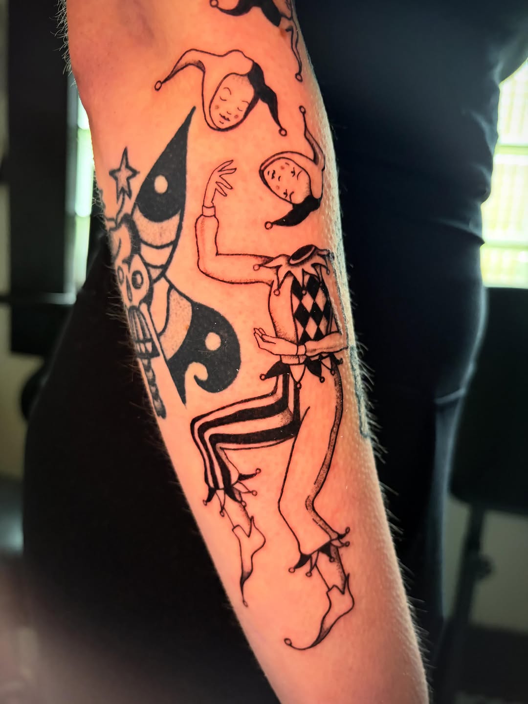 Tattoo by @dream.test.baby — illustrative, blackwork