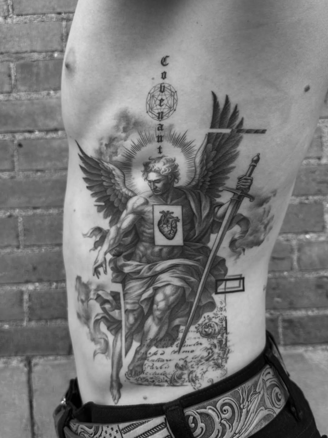 Tattoo by @beholds_ โ realism, black_and_grey