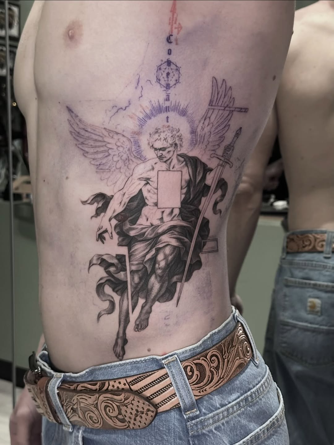 Tattoo by @beholds_ โ realism, black_and_grey