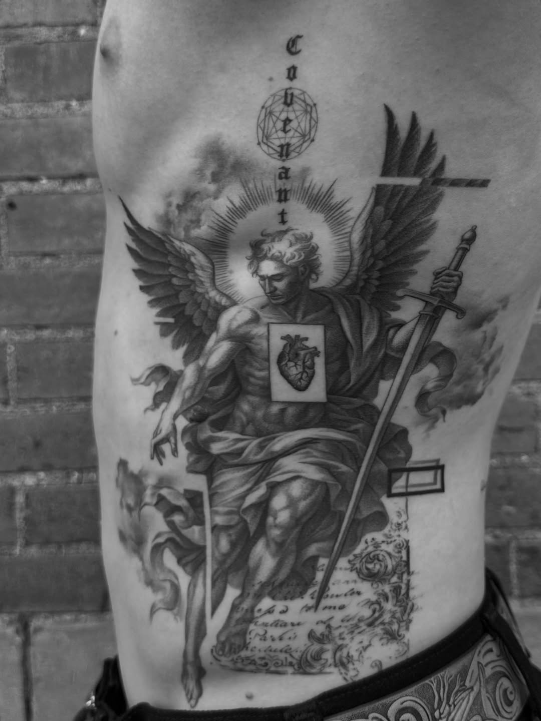 Tattoo by @beholds_ โ realism, black_and_grey