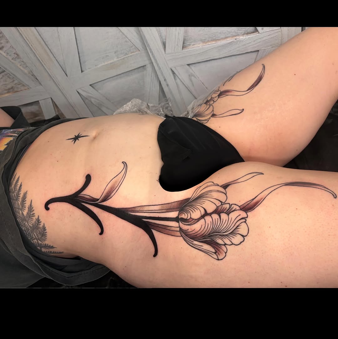 Tattoo by @black.thistle.tattoo — fine_line, black_and_grey