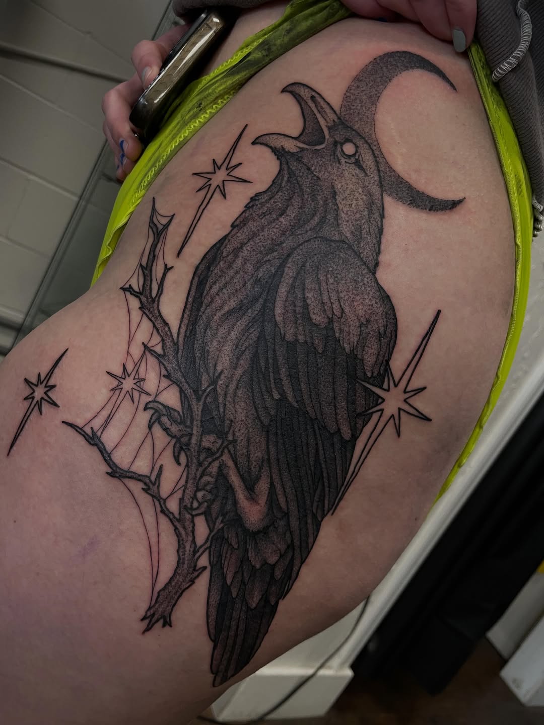 Tattoo by @_sinnertattoos โ black_and_grey, dark_realism