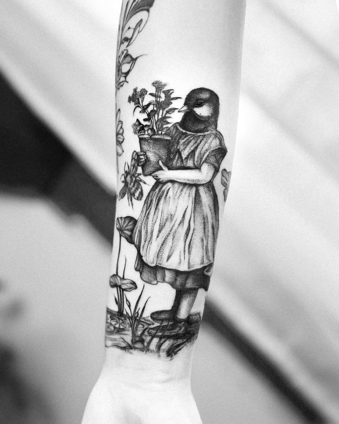Tattoo by @yaya__ink — realism, black_and_grey