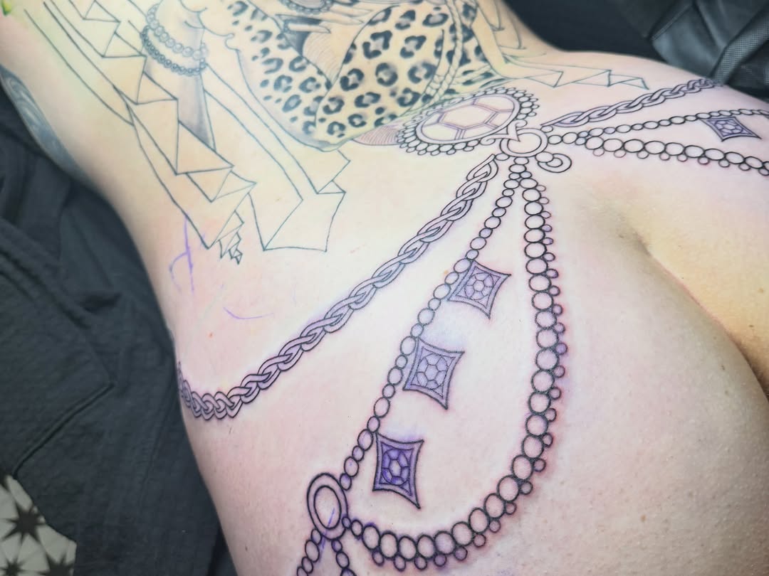 Tattoo by @ladywilson.tattoo โ ornamental, black_and_grey