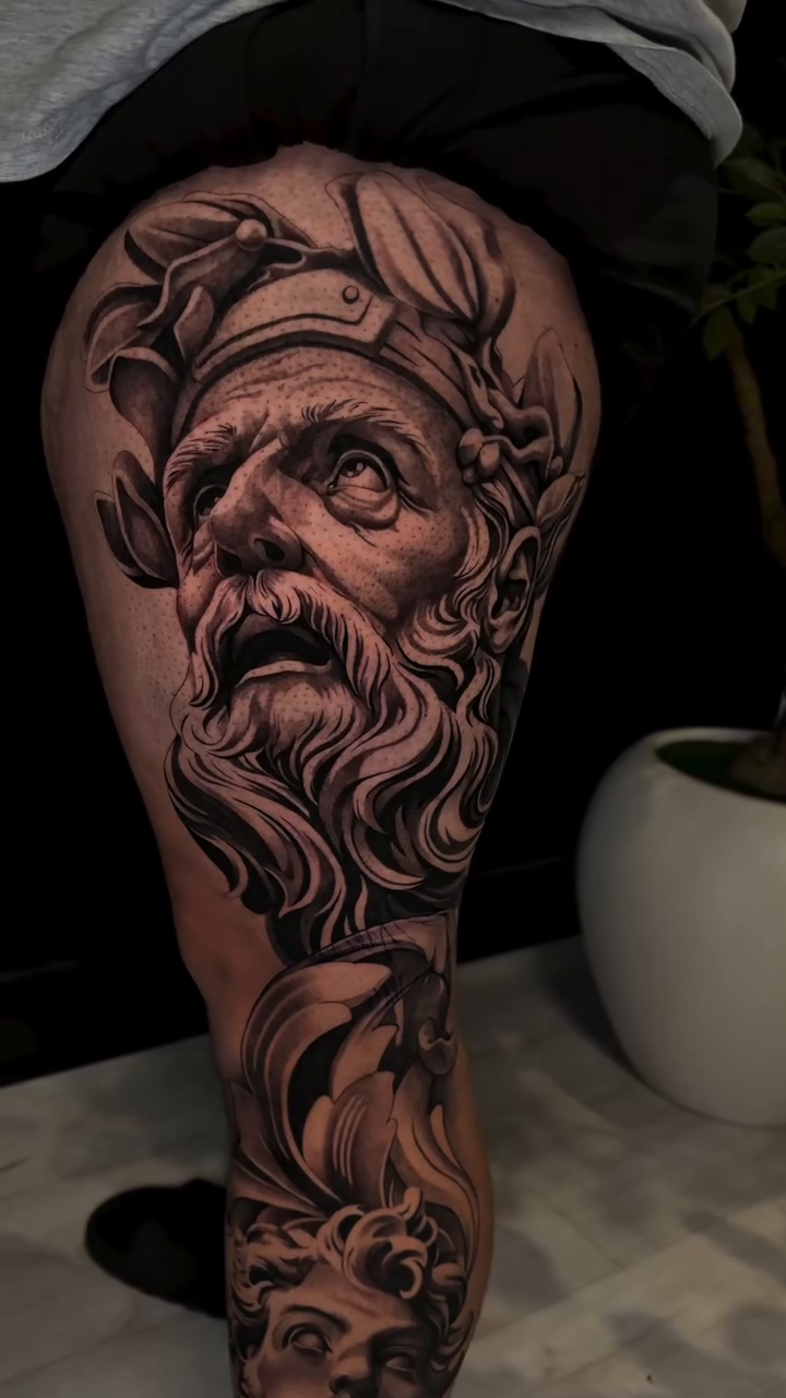 Tattoo by @jiannatattoos — realism, black_and_grey