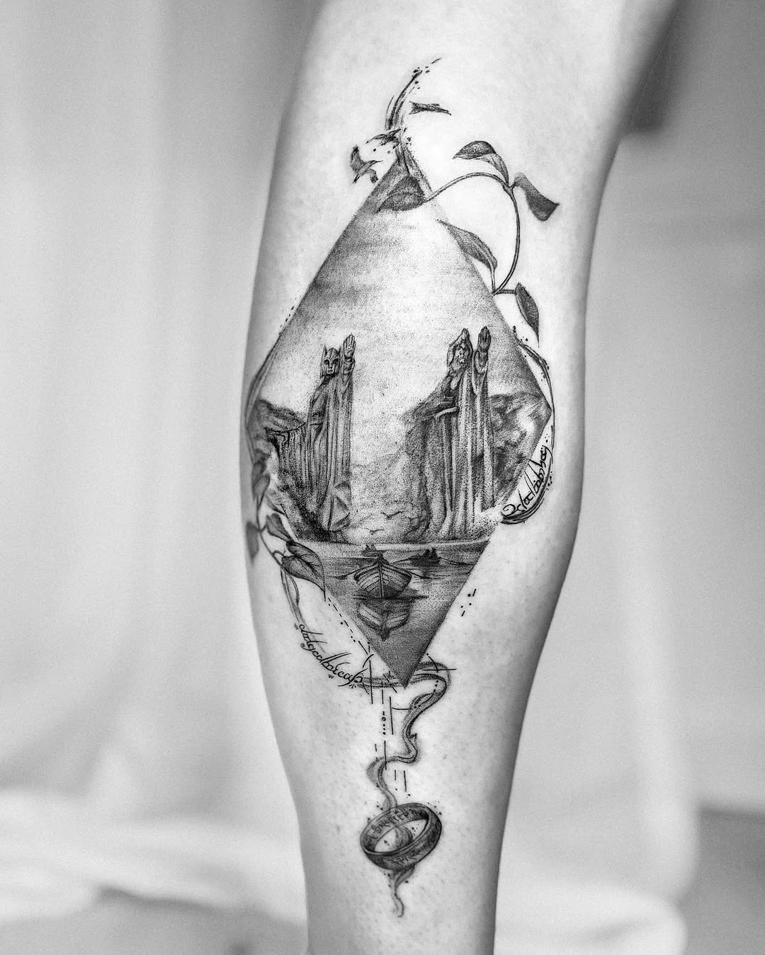Tattoo by @yaya__ink — realism, lettering_script