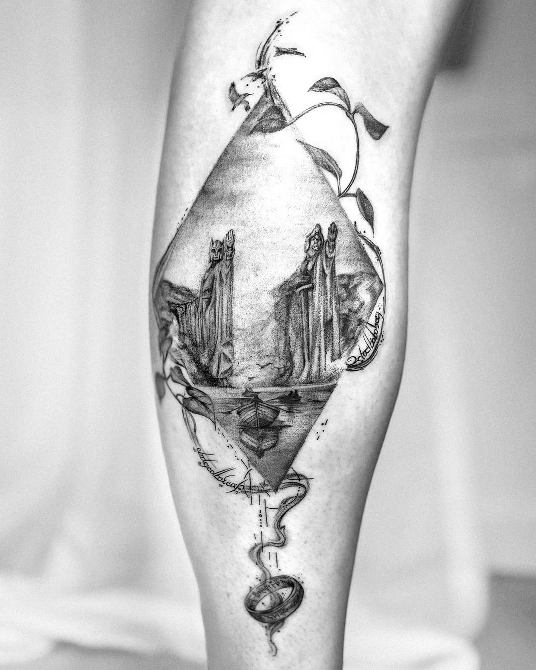 Tattoo by @yaya__ink — black_and_grey, realism