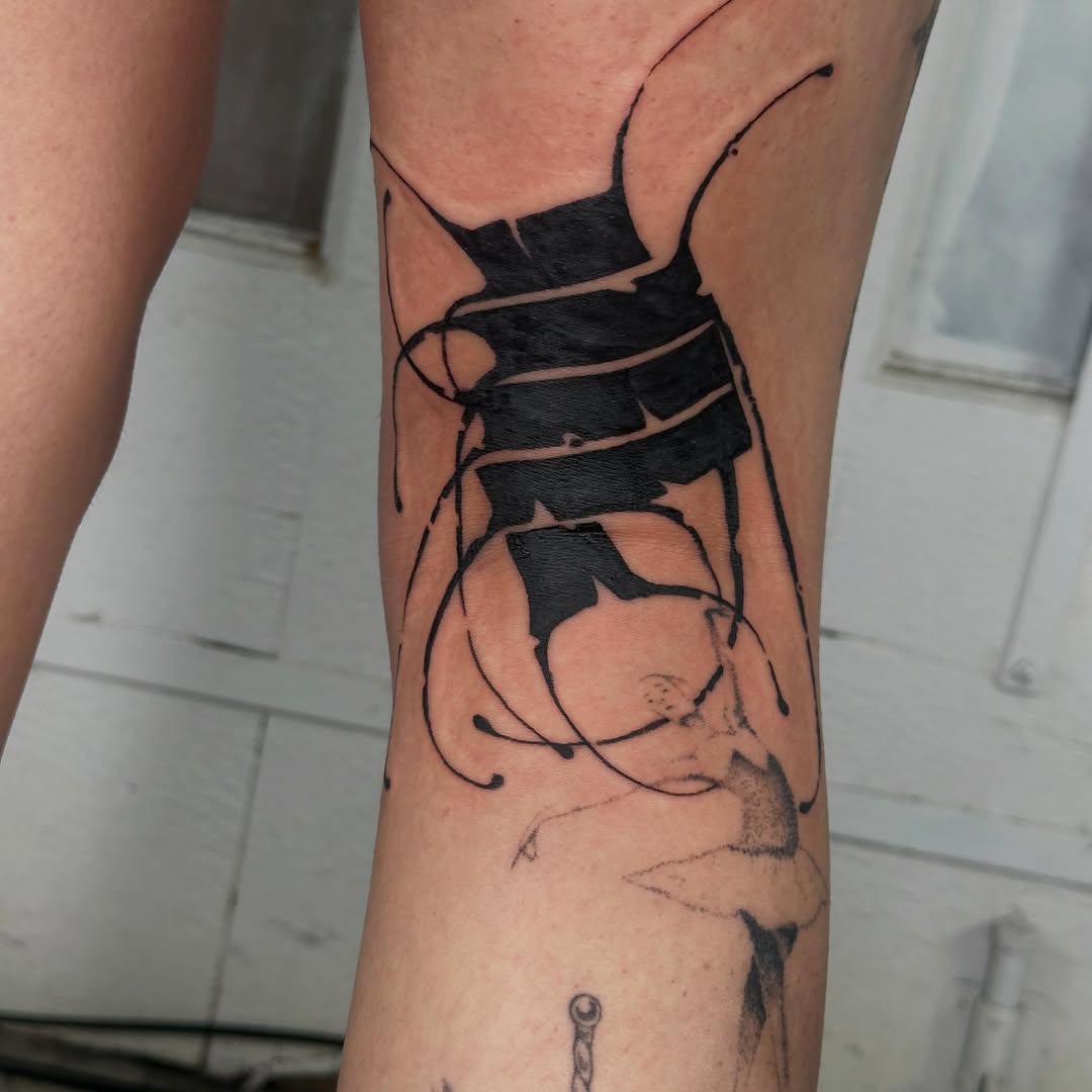 Tattoo by @good.boi.ink — blackwork, trash_polka