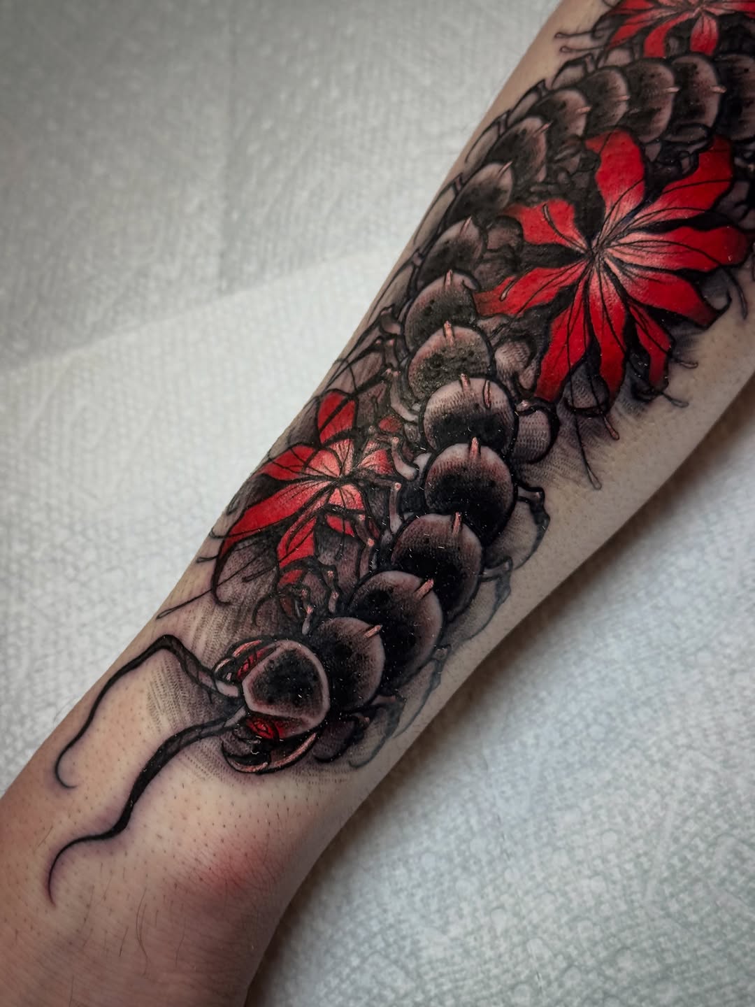 Tattoo by @themactatty — japanese_irezumi, black_and_grey