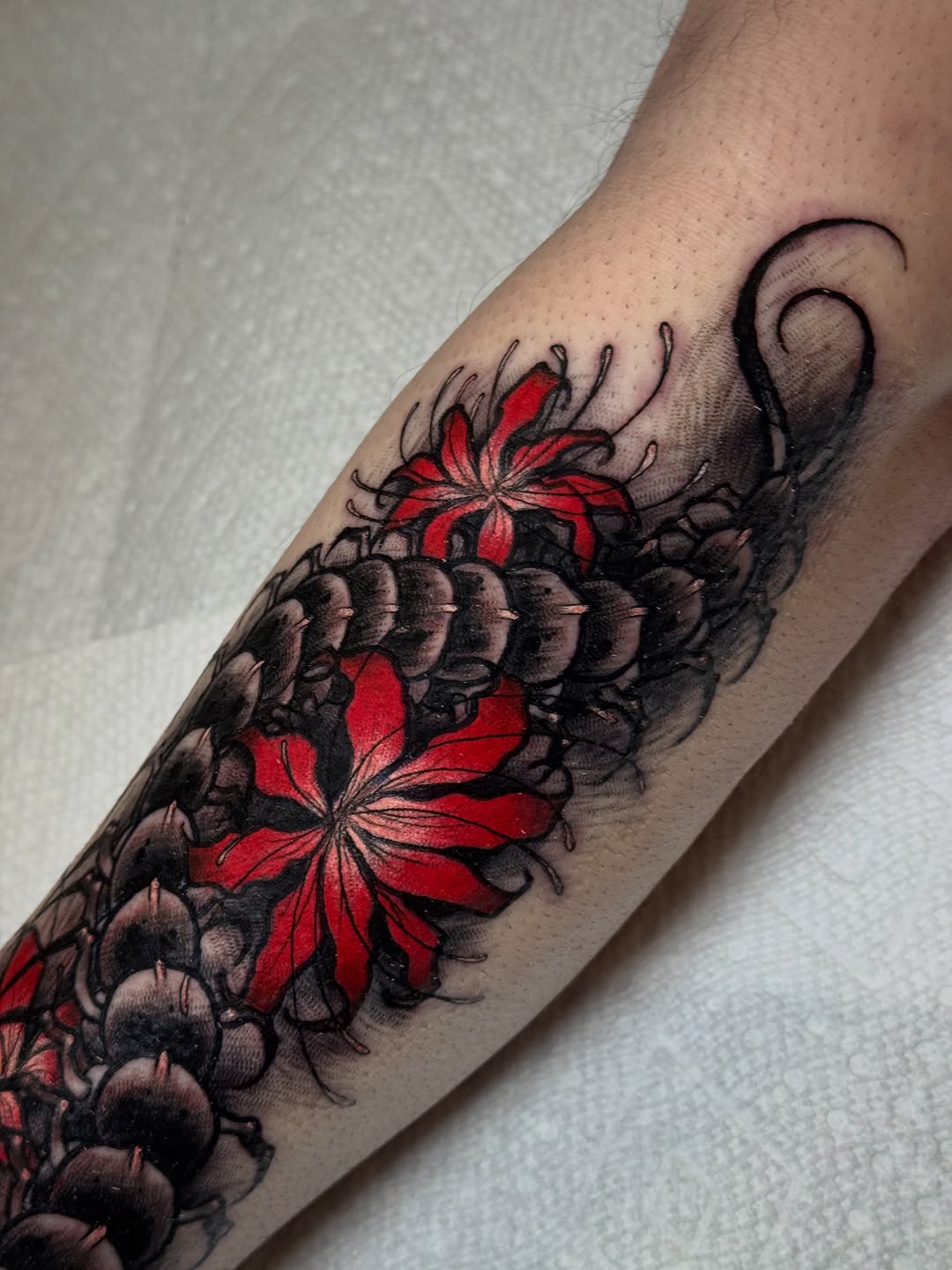 Tattoo by @themactatty — japanese_irezumi, black_and_grey