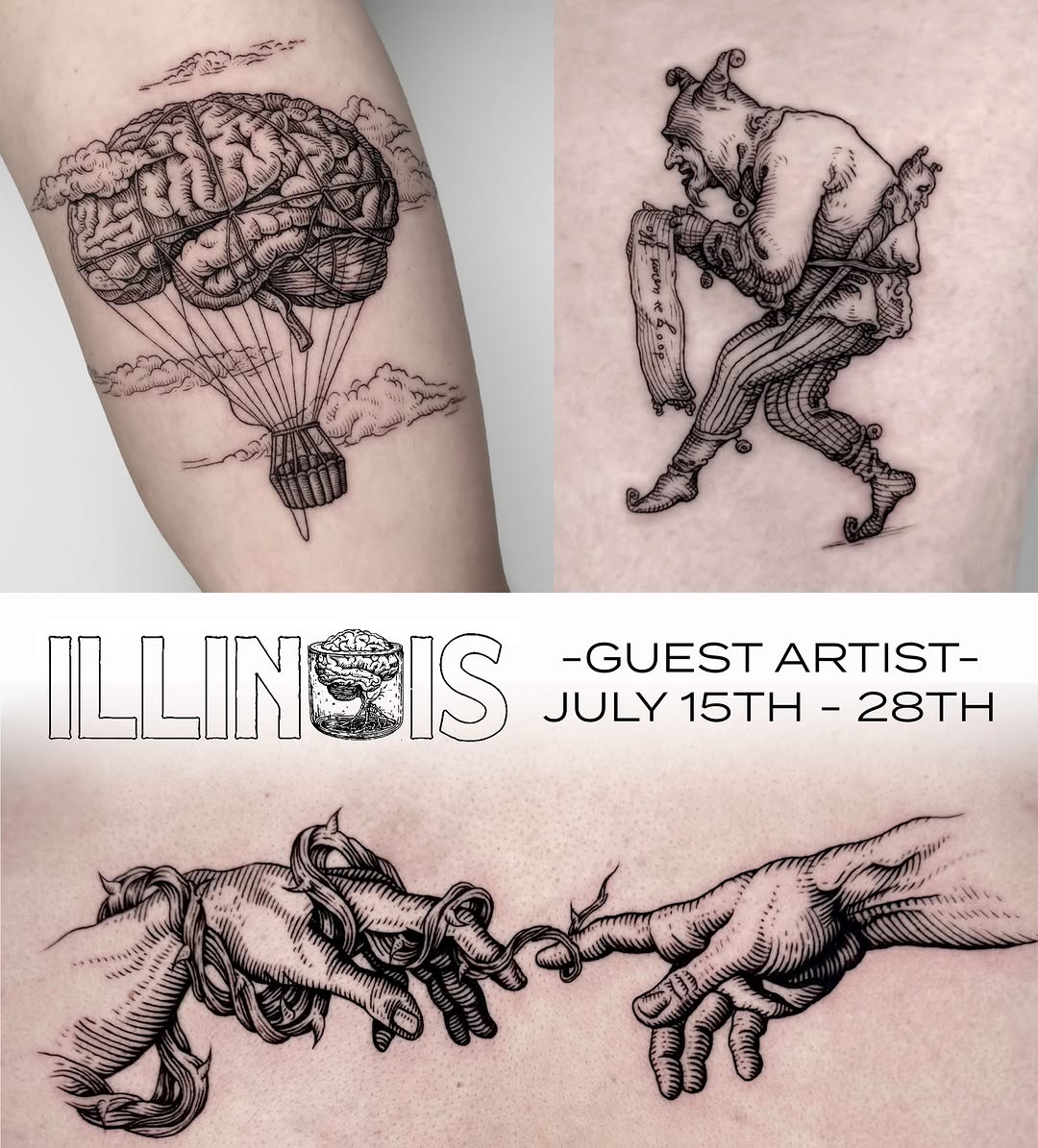 Tattoo by @krueger.ink — illustrative, black_and_grey