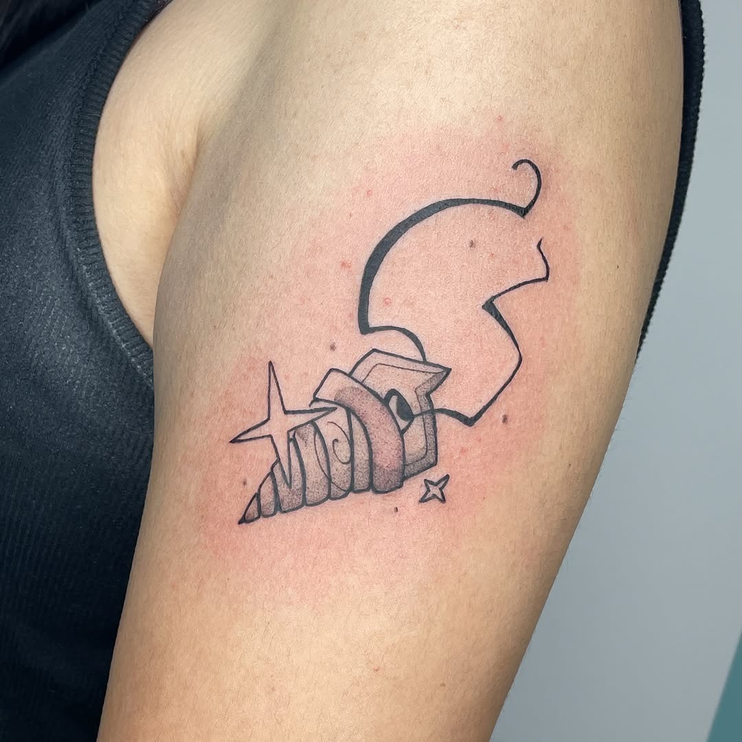 Tattoo by @goredink — black_and_grey