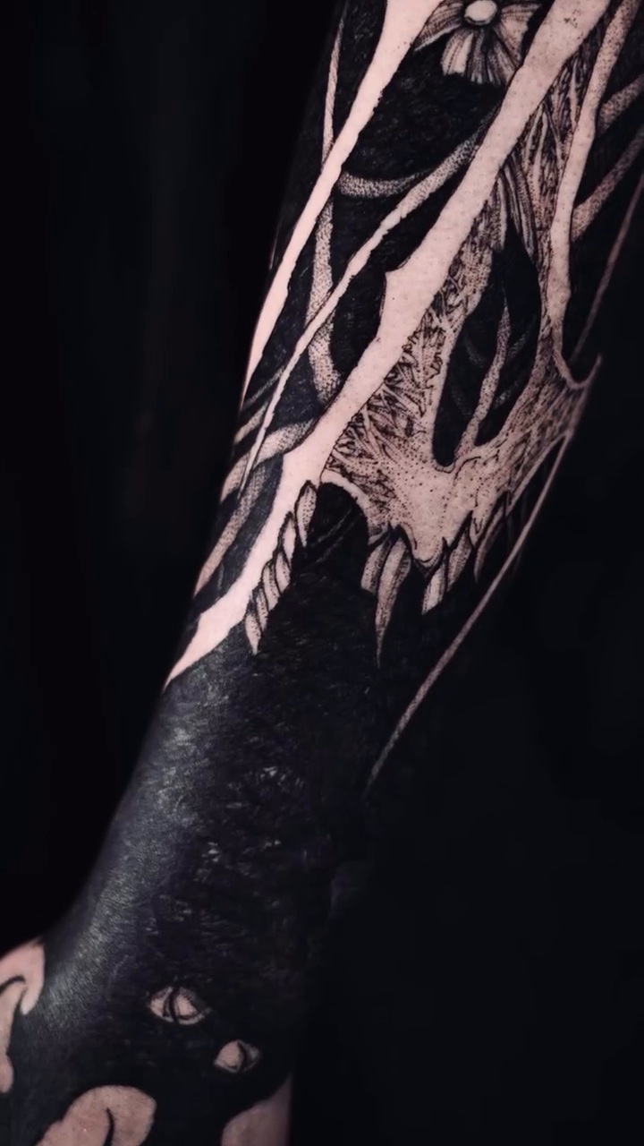 Tattoo by @sflpczk — blackwork, dark_realism