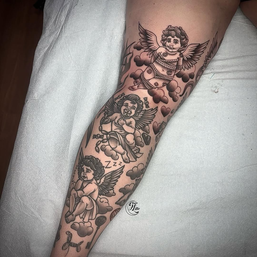 Tattoo by @samjlittle โ black_and_grey, neo_traditional