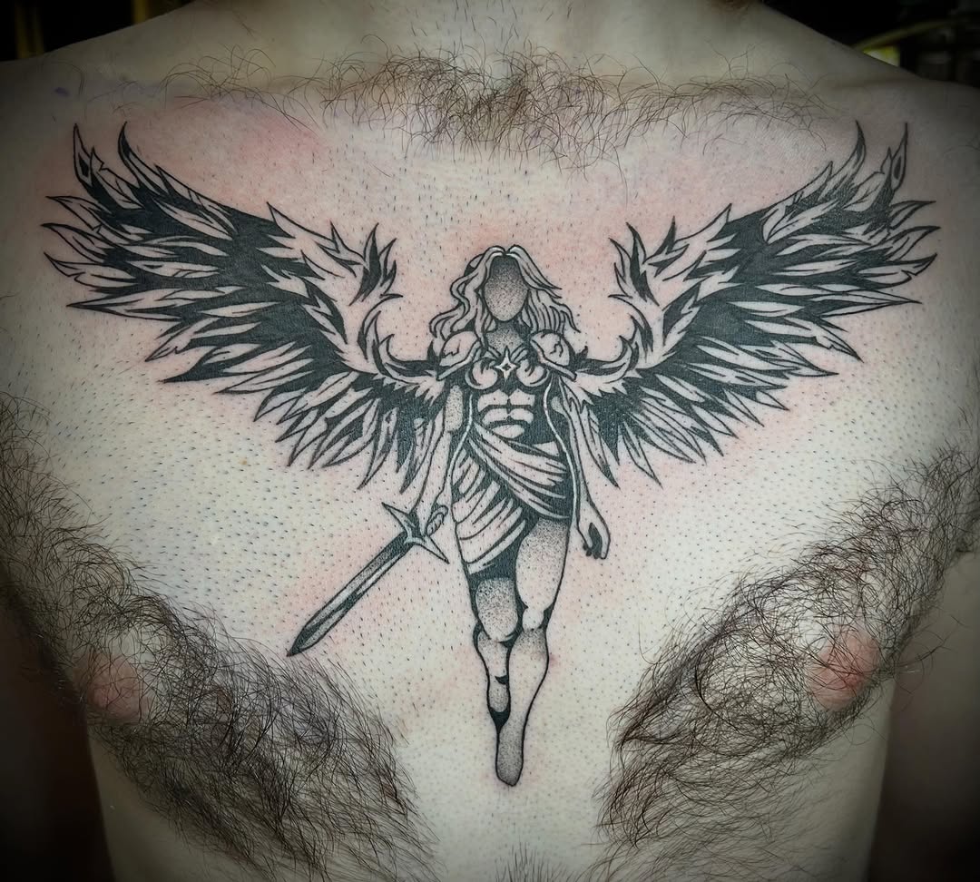 Tattoo by @bitesizedink โ blackwork