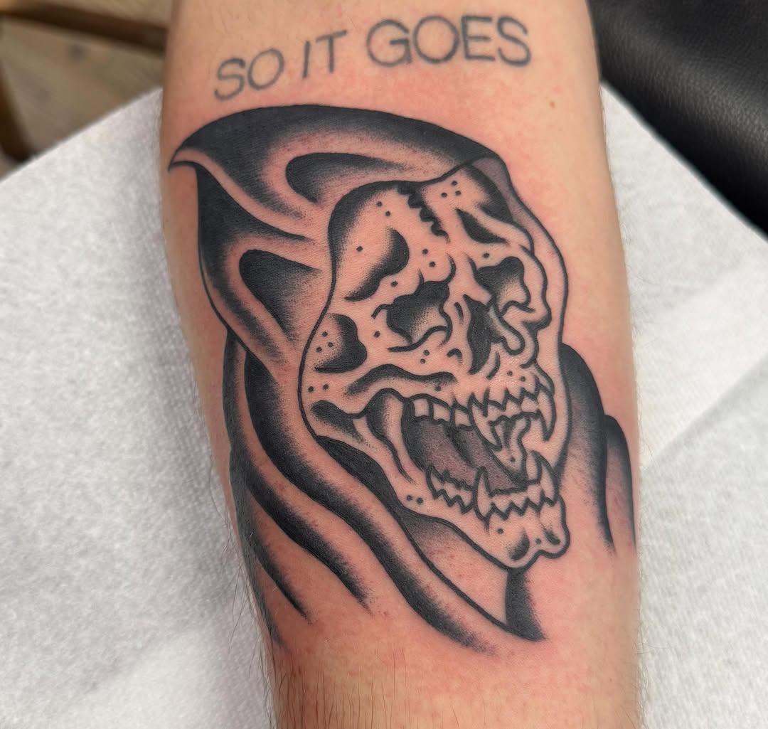 Tattoo by @james_tattooer — american_traditional, black_and_grey