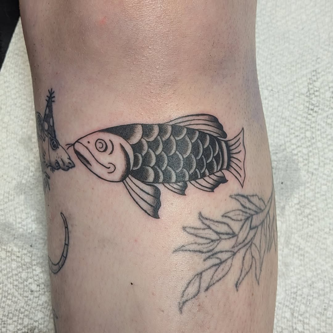 Tattoo by @bonemankam — blackwork
