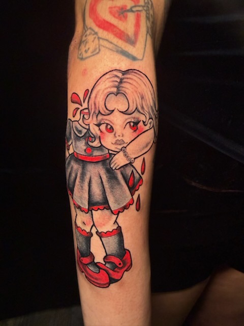 Tattoo by @d3athlore — new_school, trash_polka