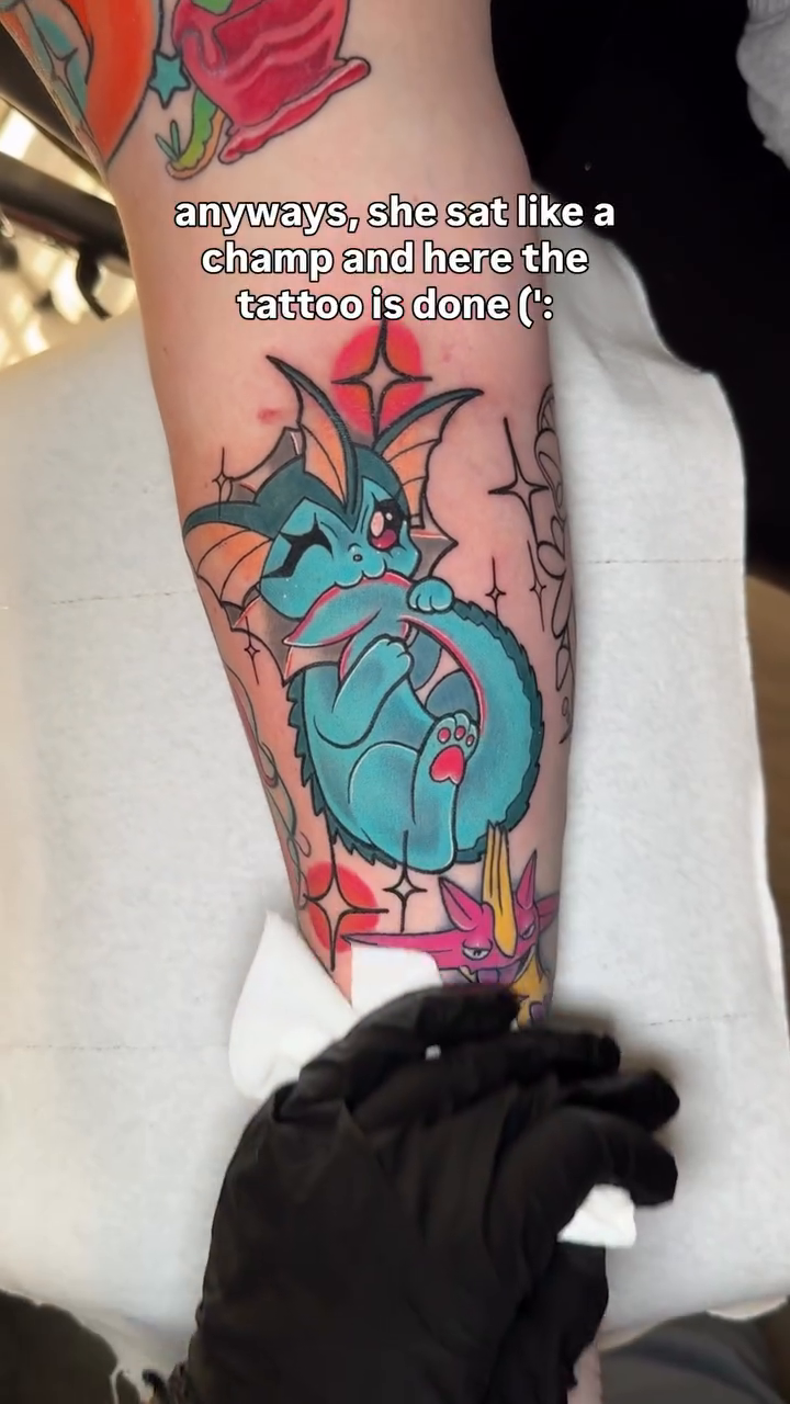 Tattoo by @w33bmachin3 — new_school, anime