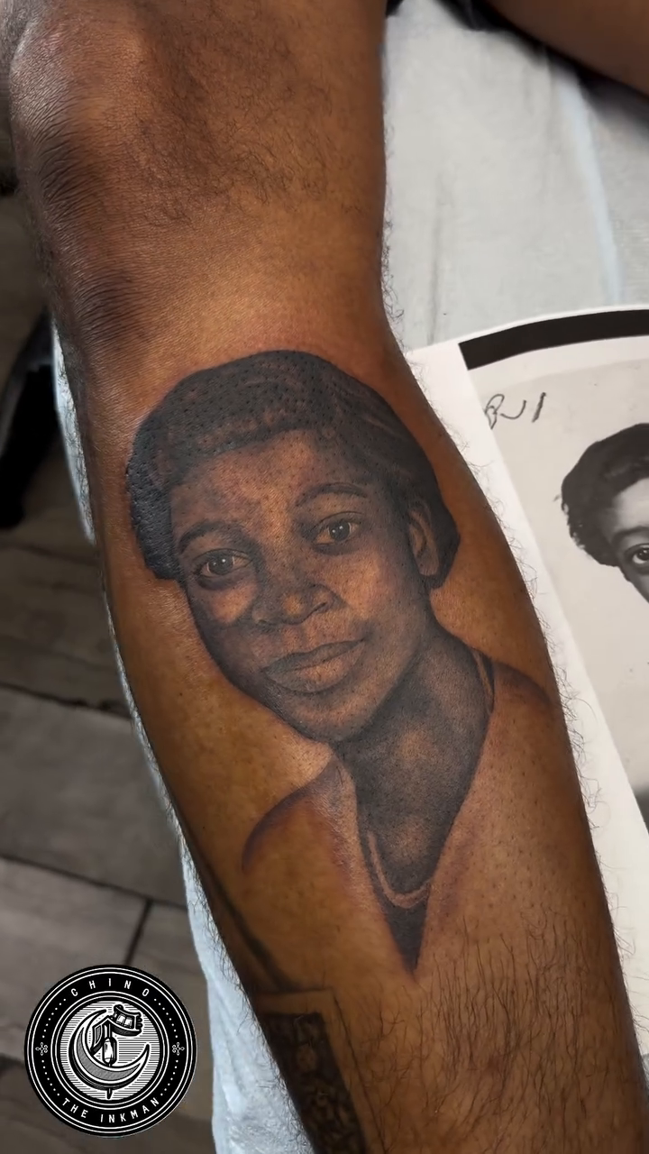 Tattoo by @chinotheinkman — realism, black_and_grey