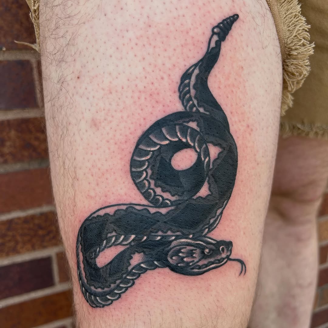 Tattoo by @asecularhazer — american_traditional, blackwork