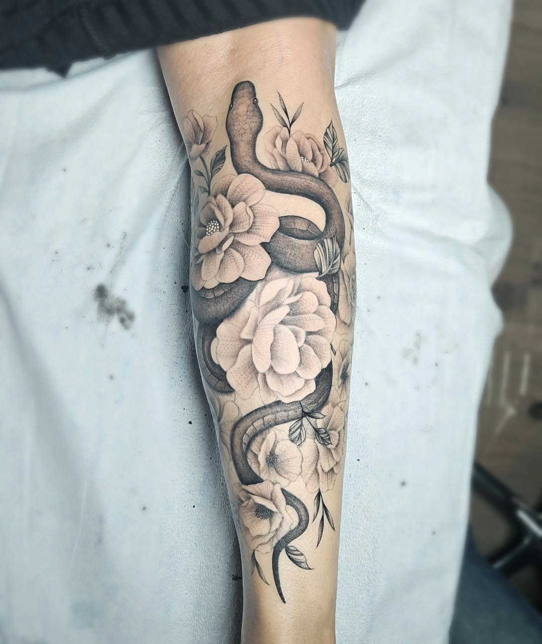 Tattoo by @tattsbytayy — black_and_grey, realism