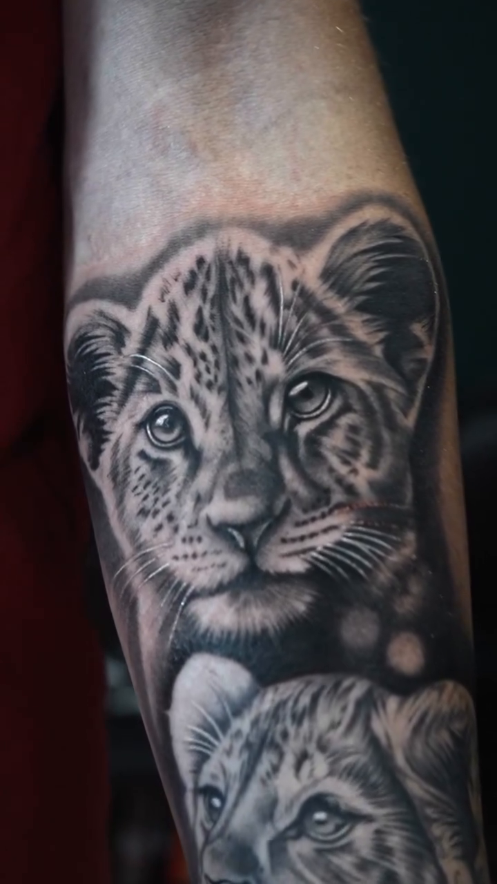 Tattoo by @tats.angel β realism, black_and_grey