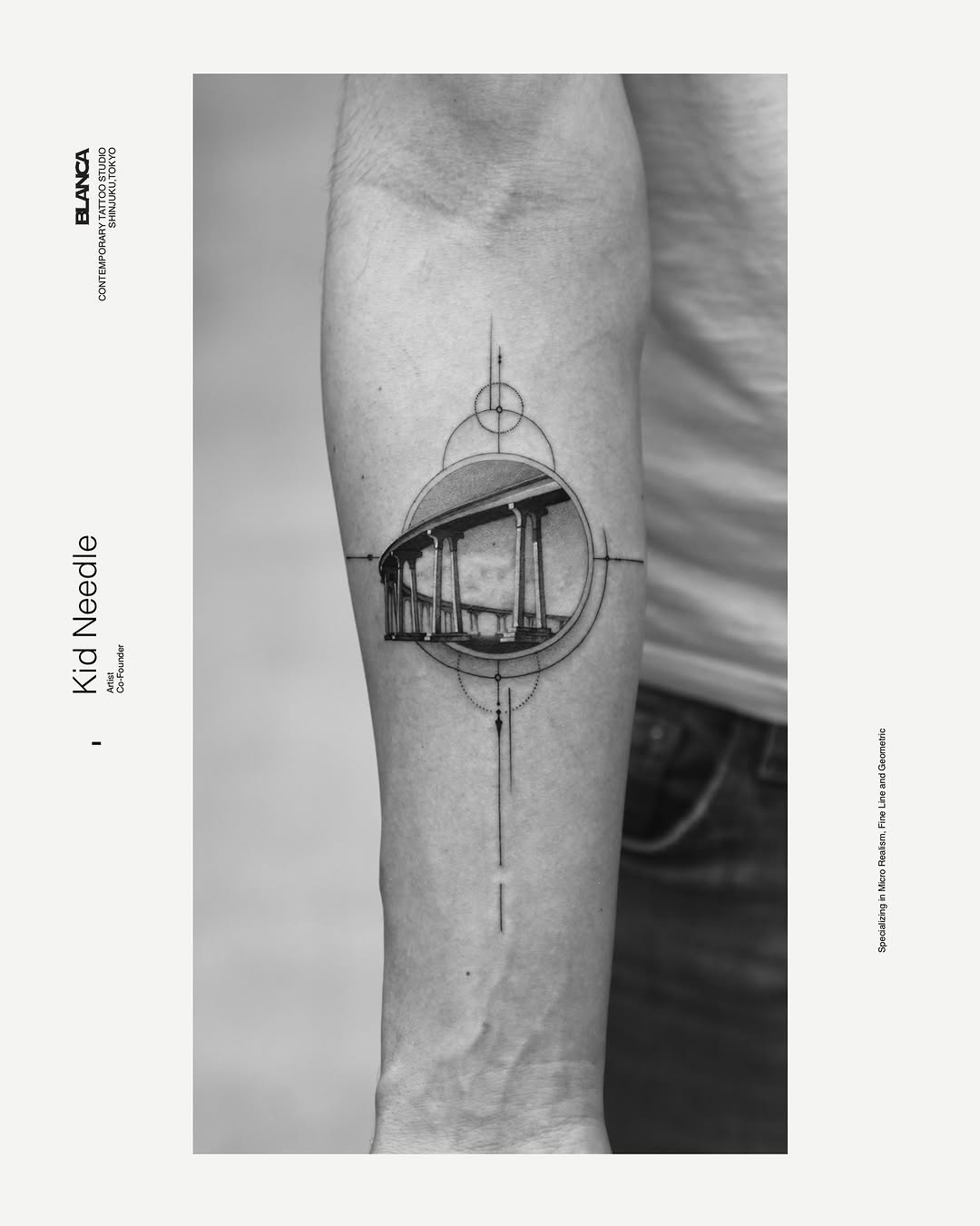 Tattoo by @kidneedle_tattoo β fine_line, geometric