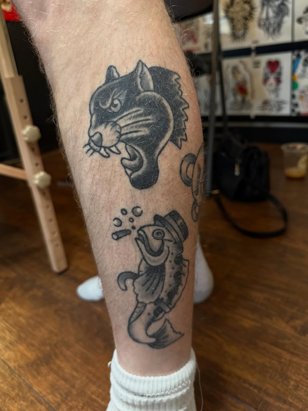 Tattoo by @eaglescreeech — american_traditional, black_and_grey