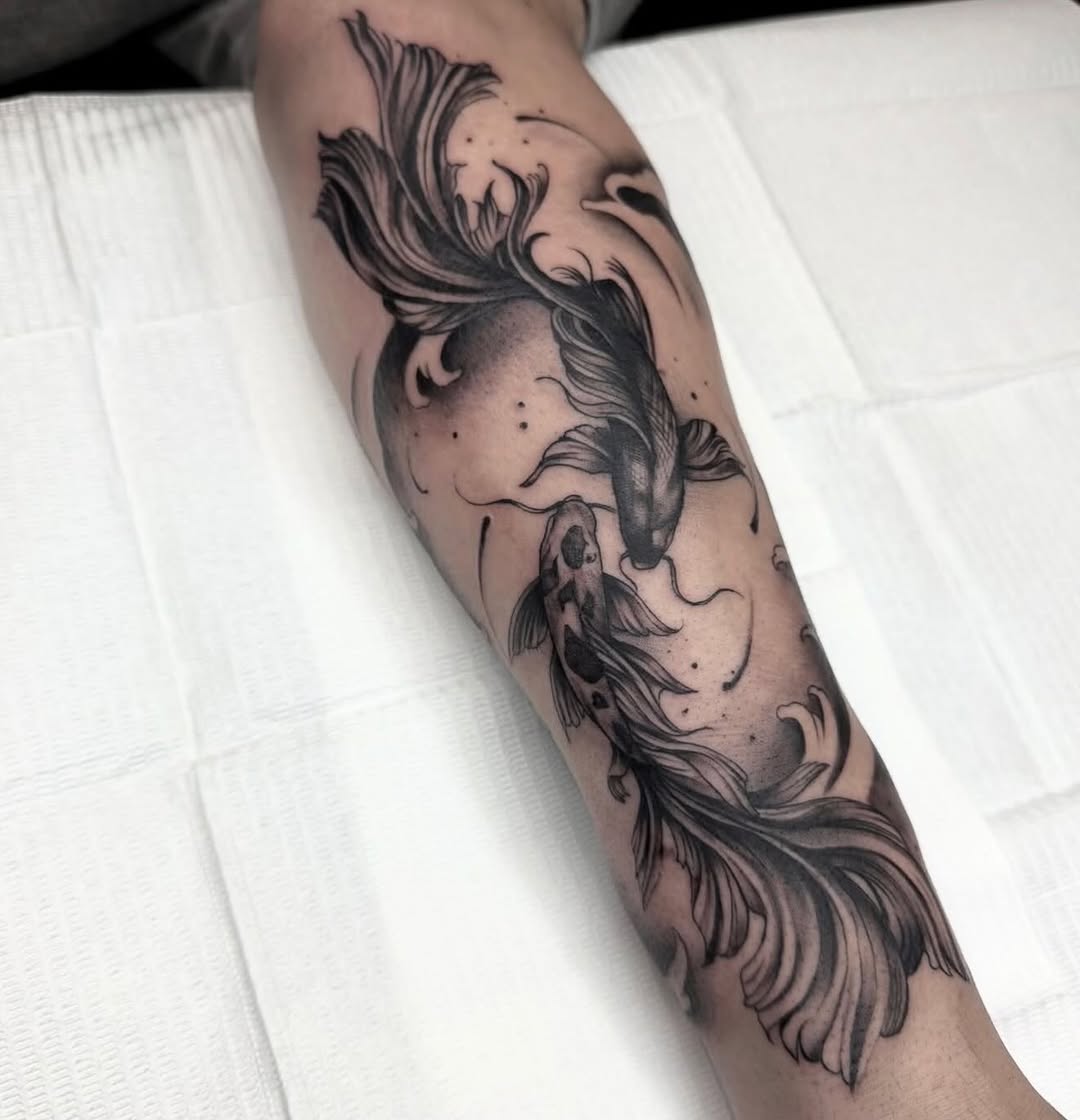 Tattoo by @wendys.ink — japanese_irezumi, black_and_grey